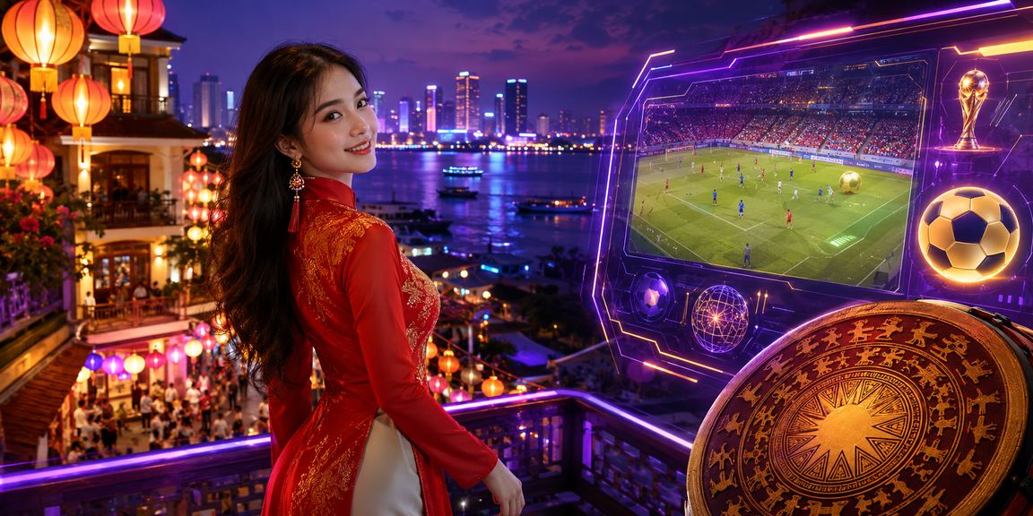 Cô gái mặc áo dài tại Hà Nội theo dõi giải esports trực tuyến và đặt kèo