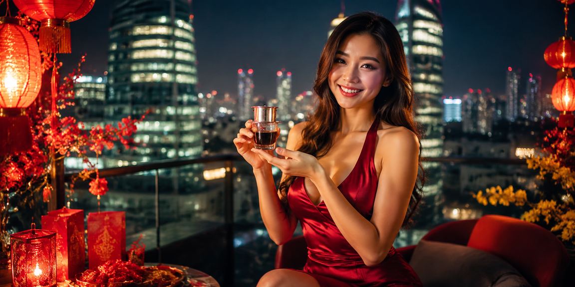 Người dùng tại Hà Nội nhận thưởng phong bao đỏ trong khi uống cà phê và chơi game