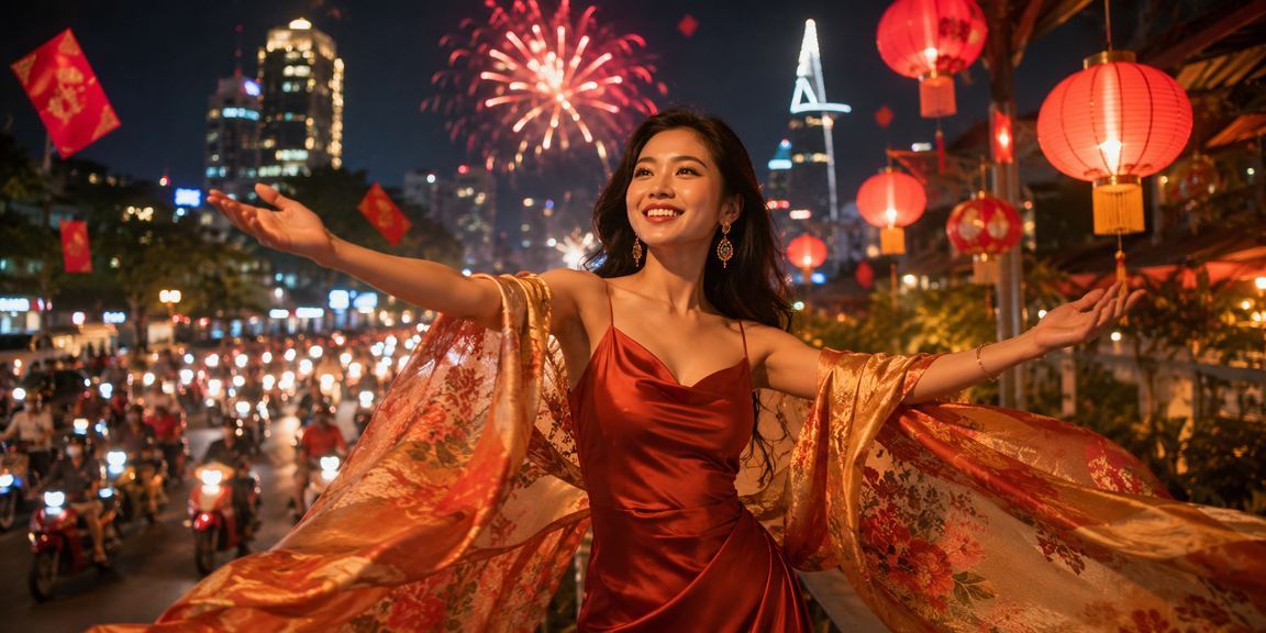 Lễ hội thưởng d78 tại Hồ Chí Minh – đèn lồng và phong bì đỏ may mắn